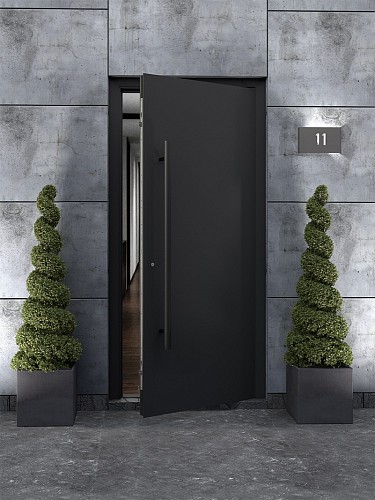 Ручки скобы WALA PA10 1400/1200.90 (комплект) труба 30 черный матовый - Фото №2