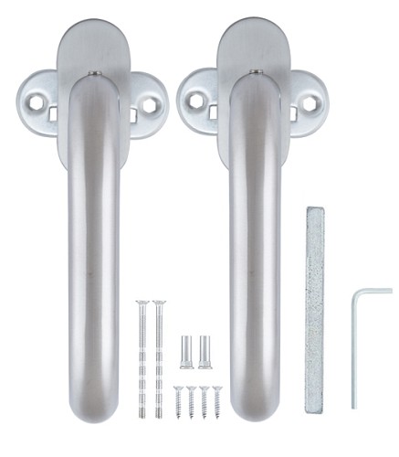 Ручки на розеті ROSTEX Albacete ES32 нержавіюча сталь матова - Фото №4