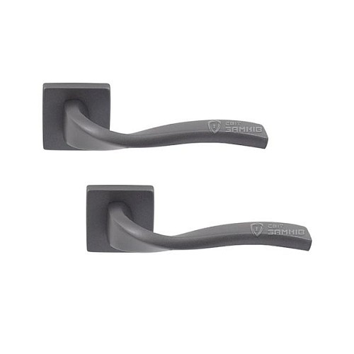 Ручки на розеті FIMET Vaiper 1401 (211B) F15 антрацит - Фото №1