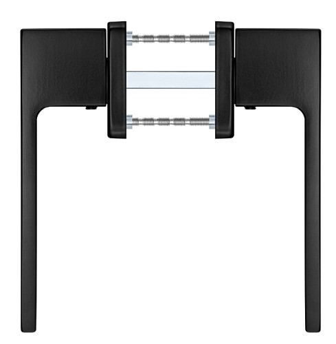 Ручки на розеті ROSTEX Ravena Lumino H53 нержавіюча сталь чорна - Фото №4