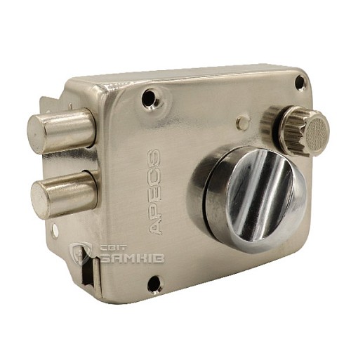 Замок накладний APECS 0096 C-S (BS60мм) 5 ключів - Фото №1