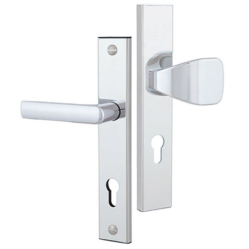 Ручки на планці ROSTEX 802 R 85мм (38-55мм) фіксована-нажимна хром полірований - Фото №1