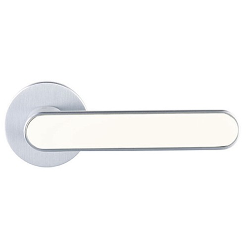 Ручки на розеті GAVROCHE Barium Ba-Z28 MSCB/White італійський сатин/білий - Фото №3