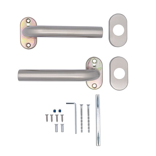 Ручки на розеті CISA PL Radius овальна розета 07070.81 нержавіюча сталь - Фото №6