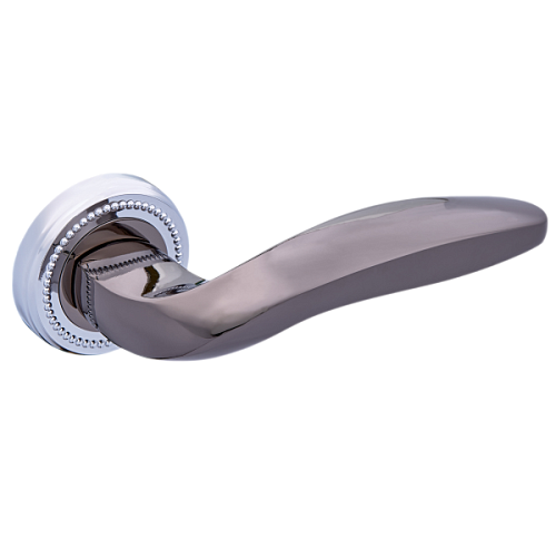 Ручки на розеті GAVROCHE Argentum Ag-Z29 CP/BN хром/чорний нікель - Фото №4