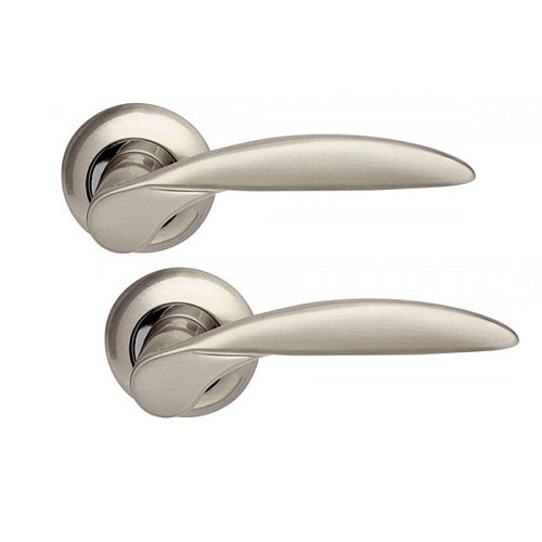 Ручки на розетте ARMADILLO Diona (BK6-1-ET-1) SN/CP матовый никель/хром - Фото №1