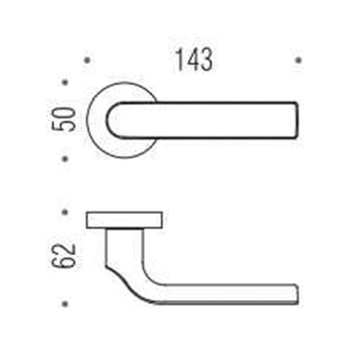Ручки на розетте COLOMBO Meta KG11 (CD49BZGG-CD43G) матовый хром - Фото №3