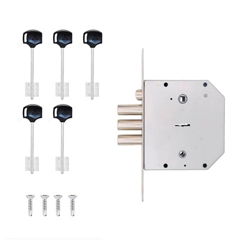 Механізм замка CLASS 0641 (BS66,5*42мм) SN сатин правий (латунний ключ) - Фото №3