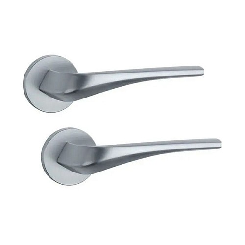 Ручки на розеті APRILE AS Dalia R 7S тонка розета сатин хром - Фото №1