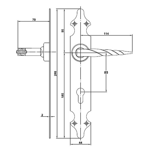 Ручки на планці AMIG мод.101РВ 85 мм чорні - Фото №3