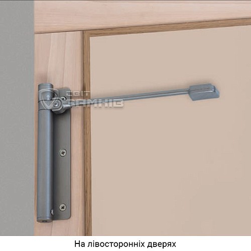 Дотягувач для хвіртки ALDEGHI LUIGI 114CS170S лівий CS сатин хром - Фото №4