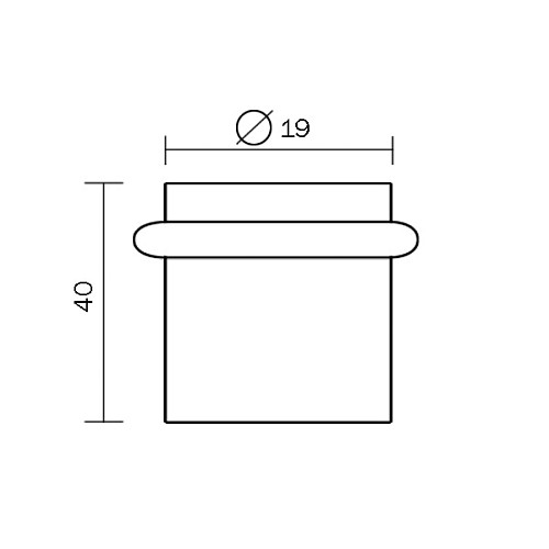 Стопор дверний підлоговий FZB 40 мм PC хром - Фото №2