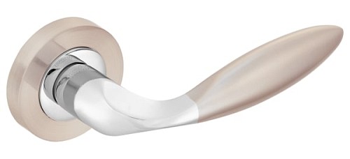 Ручки на розетте MVM Z-1333 (T2-E3) SN/CP матовый никель / полированный хром - Фото №2