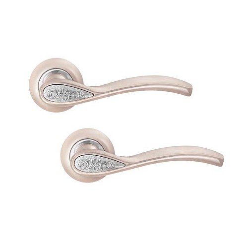 Ручки на розетте MVM Z-1313 (T3-E9) SN/CP матовый никель / полированный хром - Фото №1