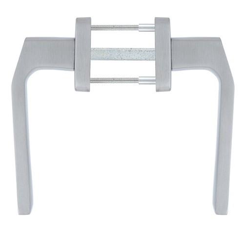 Ручки на розеті ROSTEX Treviso H50 нержавіюча сталь матова - Фото №5