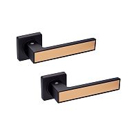 Ручки на розетте GAVROCHE Magnium AL-A1 BLACK/GOLD черный/золото