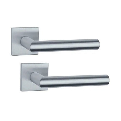 Ручки на розеті APRILE AT Arabis Q 7S тонка розета сатин хром - Фото №1