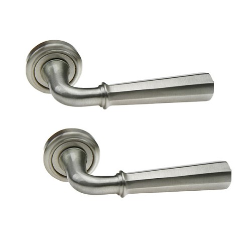 Ручки на розетте FADEX Denver 424V N02 никель матовый - Фото №1