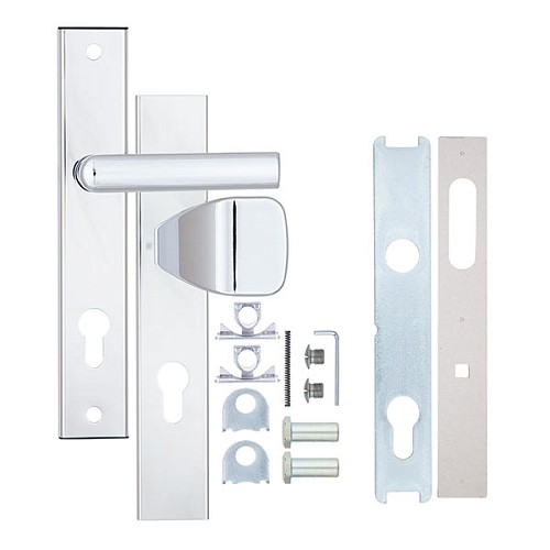 Ручки на планці ROSTEX 802 R 85мм (38-55мм) фіксована-нажимна хром полірований - Фото №6