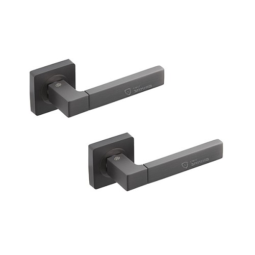 Ручки на розетте GAVROCHE Stannum AL-A1 MBN графит - Фото №1