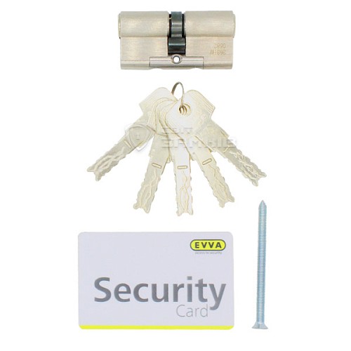 Циліндр EVVA 4KS 62 (31*31) нікель сатин 5 ключів - Фото №3