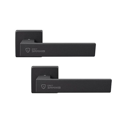 Ручки на розеті FIMET Kubo 1317 (211B) F15 антрацит - Фото №1