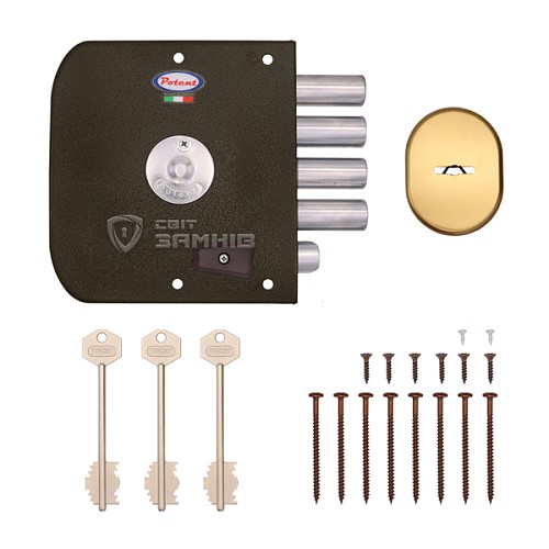 Замок накладний POTENT 910 (BS60мм) правий 3 ключа - Фото №5