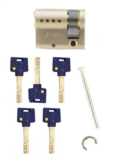 Циліндр половинка MUL-T-LOCK MTL600/Interactive+ 44.5 (35*9.5) нікель сатин 5 ключів - Фото №2