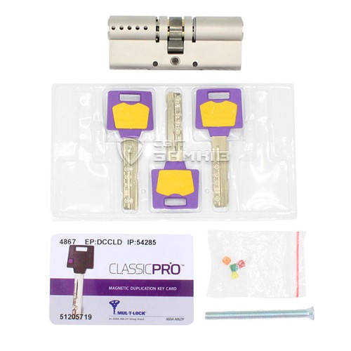 Цилиндр MUL-T-LOCK MTL400/ClassicPRO 110 (55*55) никель сатин - Фото №4