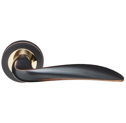 Ручки на розетте GAVROCHE Aurum Au-Z2 ORB/PB черный с патиной/золото - Фото №2