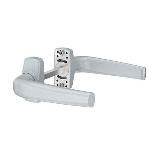 Ручки на розетте MEDOS Merkury нажимная-нажимная белая - Фото №2