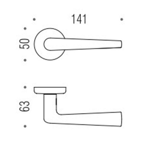 Ручки на розетте COLOMBO Robotre CD91 (CD69BZGG-CD63GB) матовое золото - Фото №3