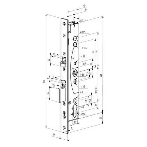 Электромеханический замок ABLOY EL 460 (BS35*92мм) с функцией антипаники - Фото №6
