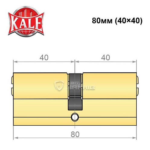 Цилиндр KALE 164BNE 80 (40*40) PB - Фото №4