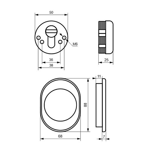 Протектор магнитный DISEC 3G2FM 25мм бронза сатин - Фото №5