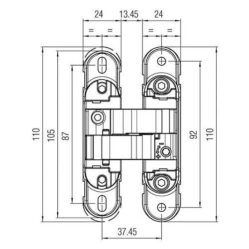 Завіс KOBLENZ Kombi-3 K1019 матовий хром - Фото №4