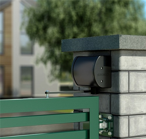 Доводчик для калитки LOCINOX Panther с монтажом на стену и столб черный - Фото №5