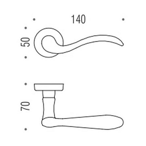 Ручки на розеті COLOMBO Heidi CD31 (CD69BZGG-CD63GB) бронза - Фото №3