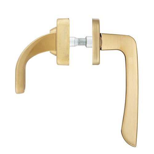 Ручки на планці з протектором ROSTEX Astra R 72мм (38-55мм) фіксована-нажимна титан PVD матовий - Фото №4