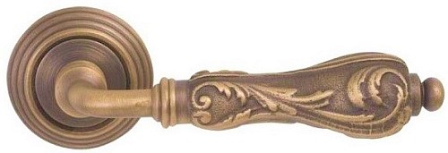 Ручки на розетте FIMET Flora 147 (269) F43 матовая бронза - Фото №2