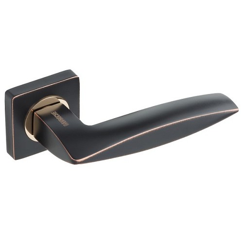 Ручки на розетте GAVROCHE Cobaltum Co-Z3 ORB/PB черный с патиной/золото - Фото №3