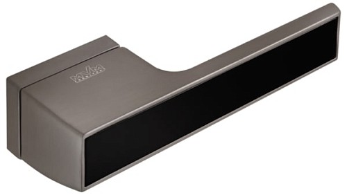 Ручки на розеті MVM Z-1440 (T1-E1) MA/BLACK матовий антрацит з чорною вставкою - Фото №2