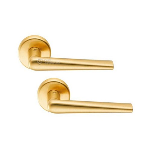 Ручки на розетте COLOMBO Robotre CD91 (CD69BZGG-CD63GB) матовое золото - Фото №1