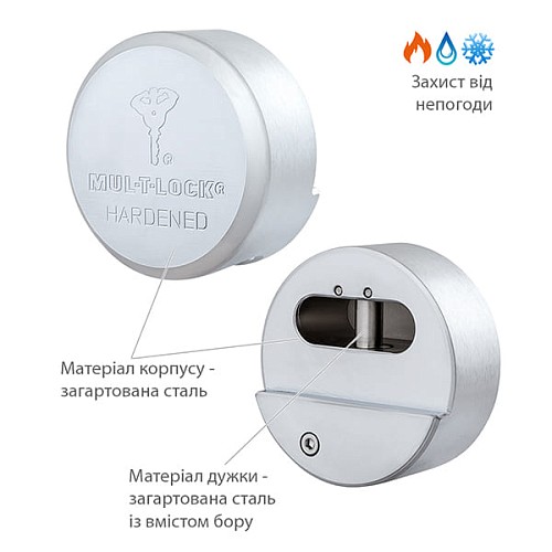 Замок навесной MUL-T-LOCK HOCKEY PUCK ClassicPRO (2 ключа) - Фото №6