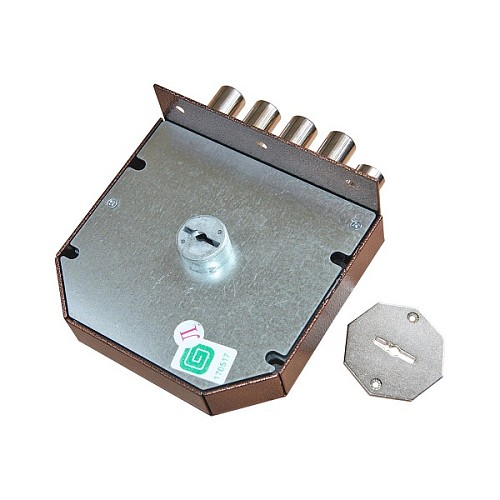 Замок накладний ГАРДІАН 20.05 (BS64мм) вертикальна свердловина 5 ключів лівий (н) - Фото №3