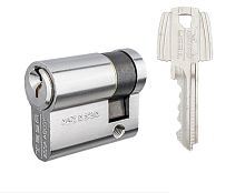 Циліндр половинка TESA TE5 60 (50*10) нікель сатин 3 ключа