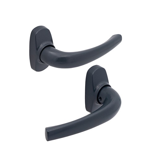 Ручки на розеті OZEN AA-258 з накладками AGR антрацит - Фото №1