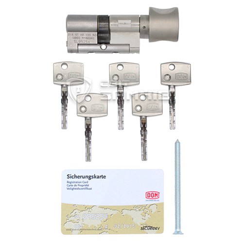 Циліндр DOM Diamant 79T (37*42T) нікель сатин - Фото №4