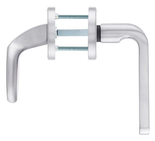 Ручки на розеті ROSTEX Rotondum S62 фіксована-нажимна нержавіюча сталь матова - Фото №4