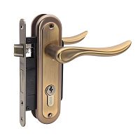 Комплект замка LINDE A-1295 PZ (BS40*62мм) AB матовая бронза